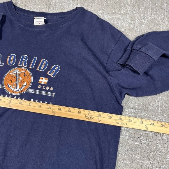 Florida Yacht Club Sunshine State Long Sleeve T-Shirt Blue Adult Sz Large - Picture 7 of 7